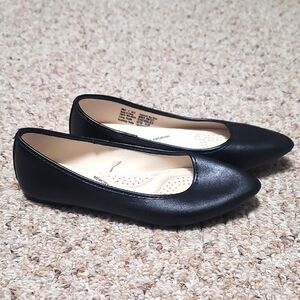 Women's Kohl's SO Black Ballet Slide On Memory Foam Flats